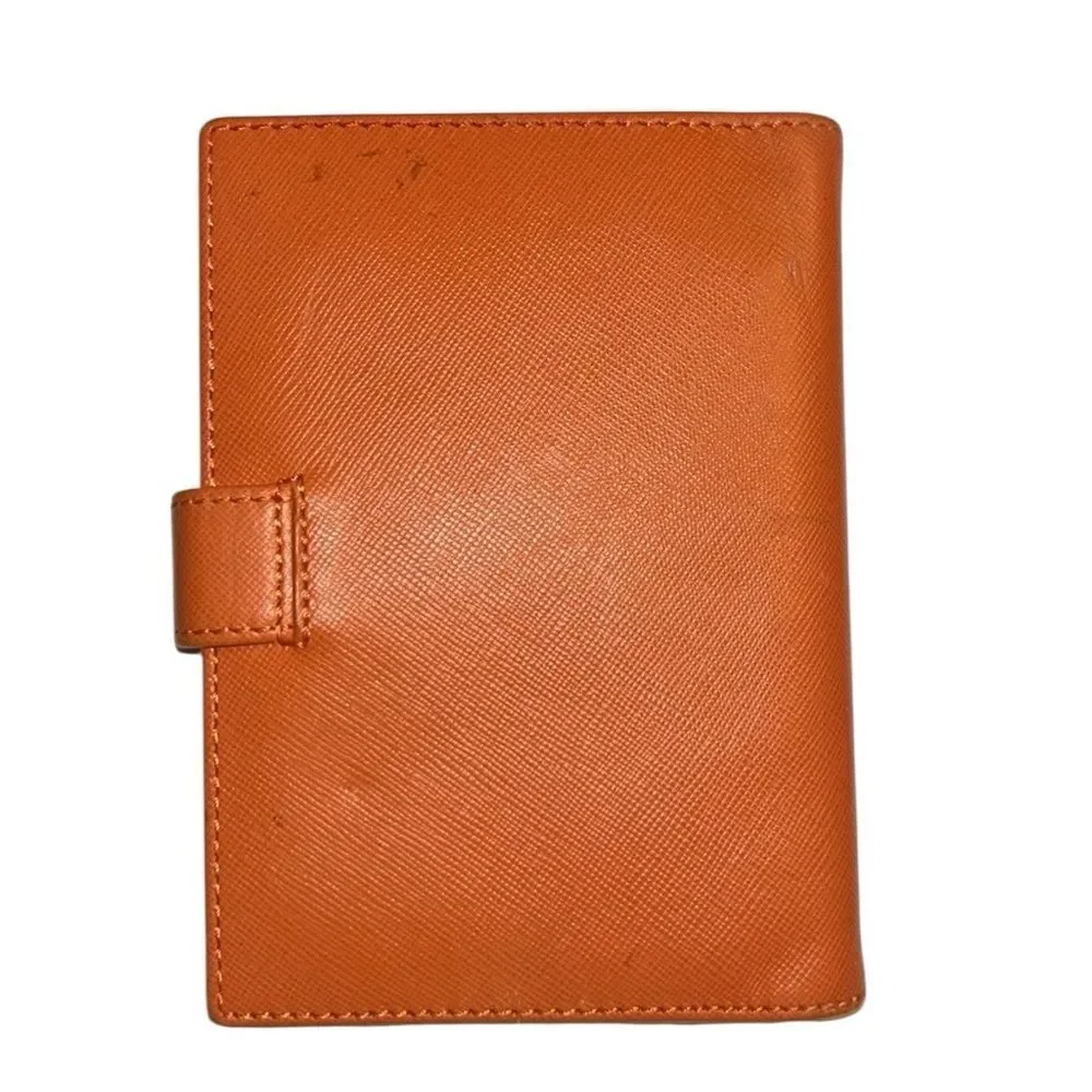 Lanvin Orange Agenda Wallet Notebook